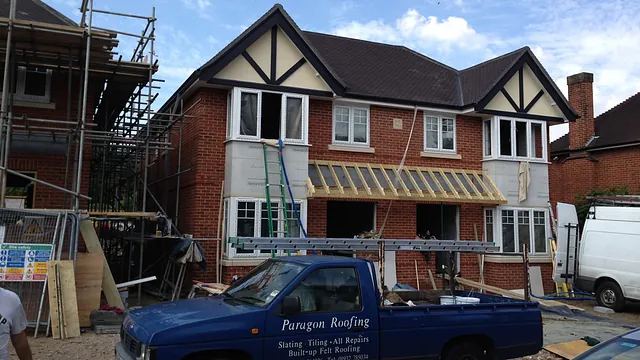 new roof on a home in middlesesx comlpeted by our team