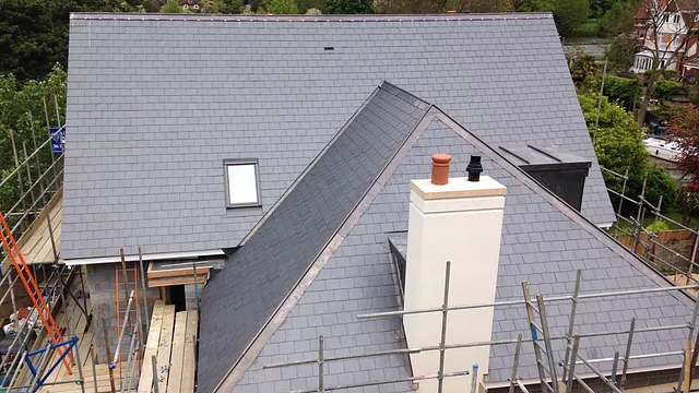 Completely redone roof replaced by slate tiles done by our expert team